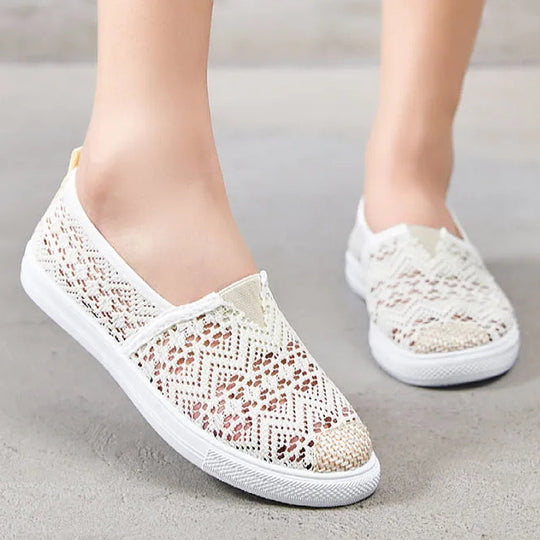 Bauluvio - Flache Sohle Retro Canvas Seil Espadrilles