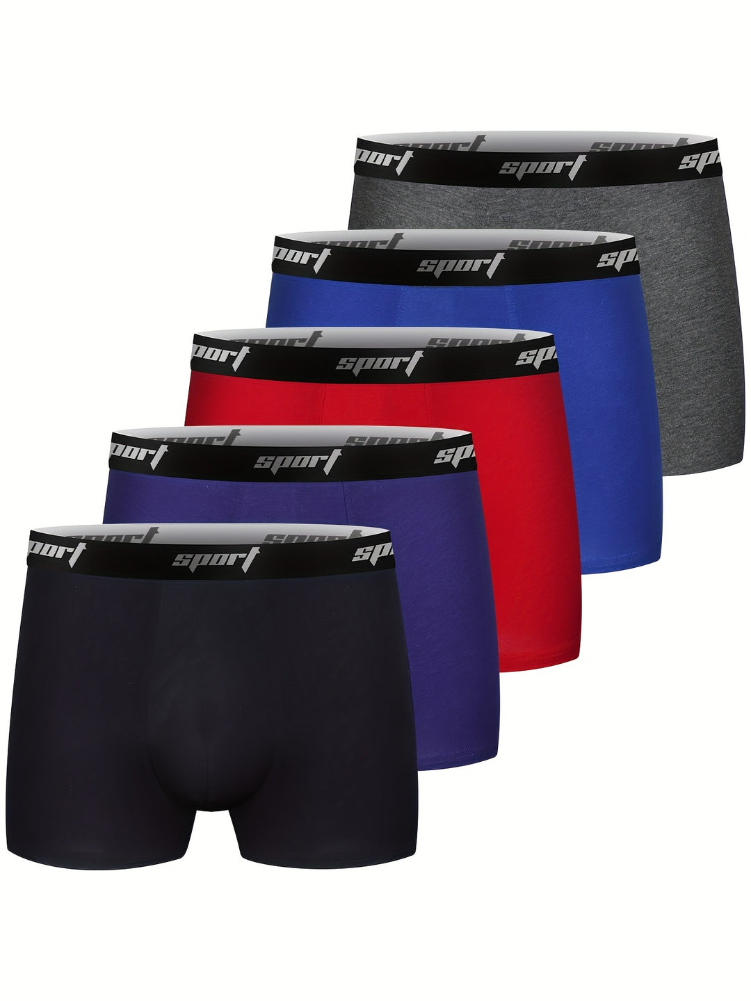 Bauluvio - 5er-Pack weiche, dehnbare Boxershorts für Männer