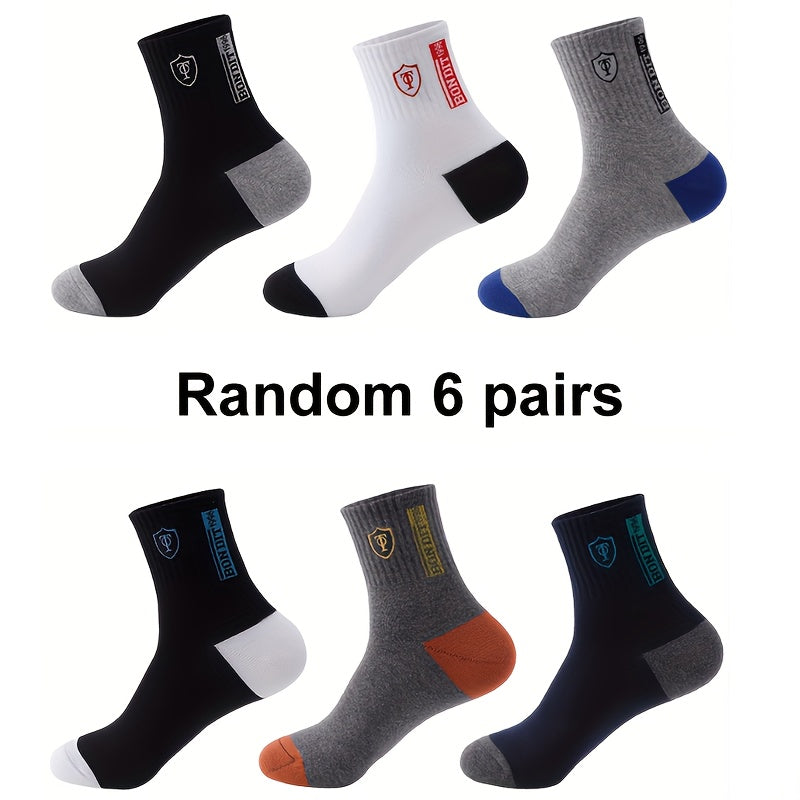 Bauluvio - Athletische Knöchelsocken mit gesticktem Wappen für Männer (6 Paare)