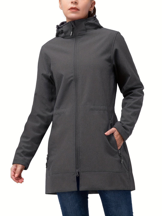 Lange Softshell-Jacke für Frauen