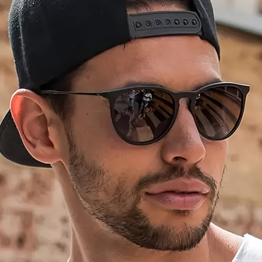 Bauluvio - Retro Oval verspiegelte Modebrille