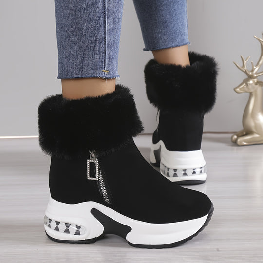 Plateau-Keil-Winterstiefel für Frauen