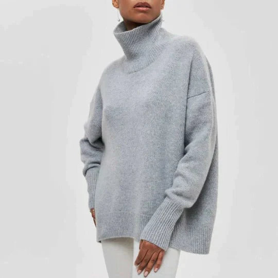 Bauluvio - Unifarbener Rollkragenpullover für Frauen