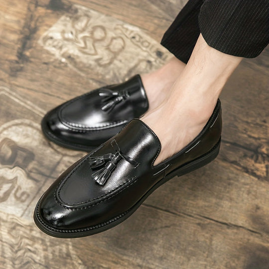 Bauluvio - Vintage Kunstleder Loafer für Männer