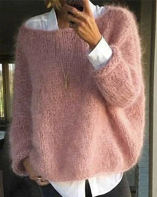 Bauluvio - Flauschiger Strickpullover Fuzzy für Frauen