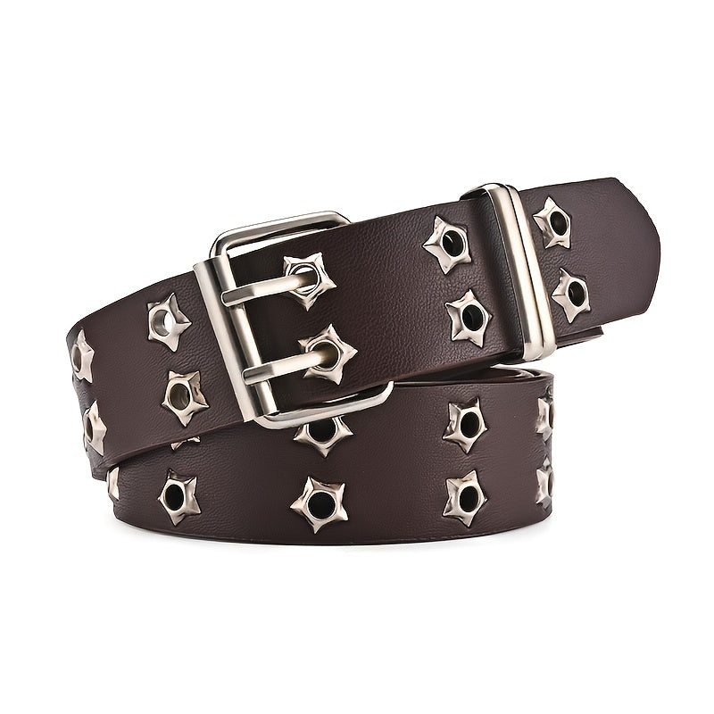 Bauluvio - Star Eyelet Double Pin Buckle Gürtel