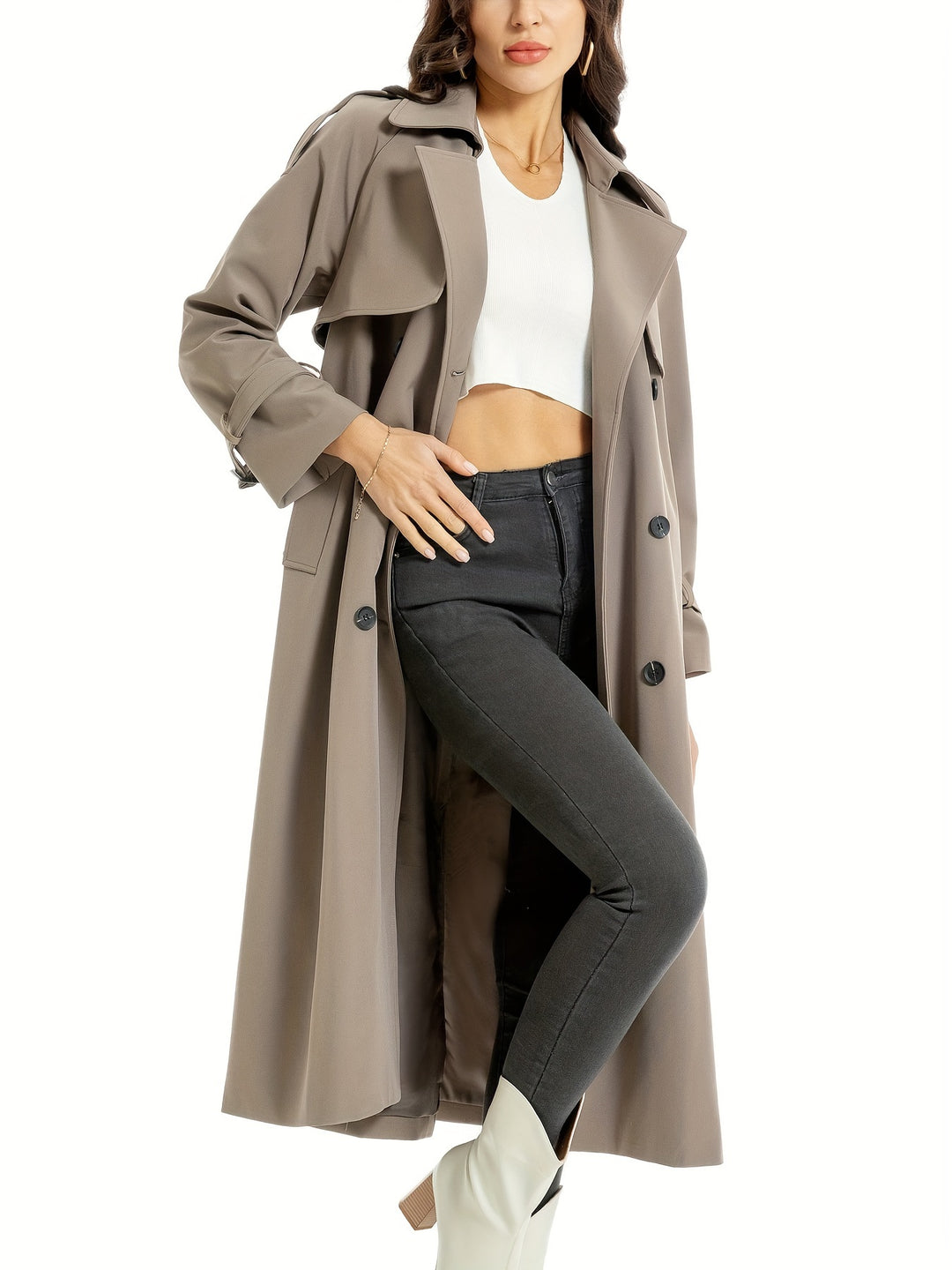 Bauluvio - Zweireihiger Trenchcoat für Damen