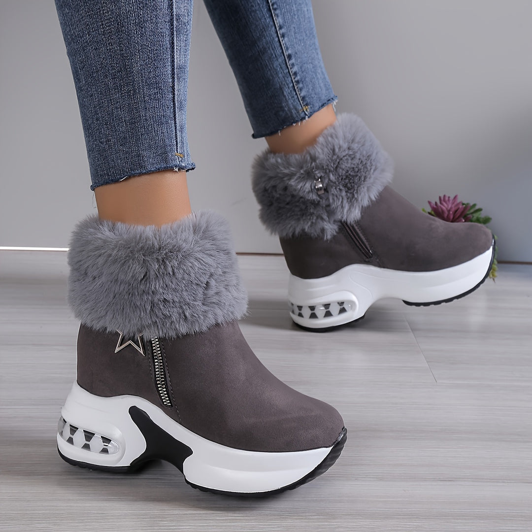 Plateau-Keil-Winterstiefel für Frauen