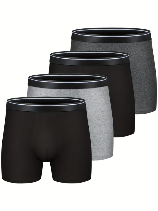 Bauluvio - 4er-Pack Herren-Boxershorts aus Baumwolle