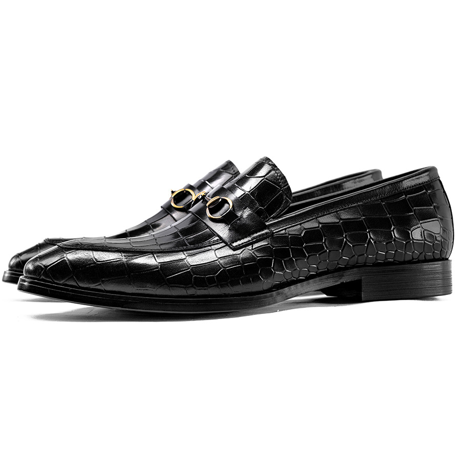 Bauluvio - Krokodil-Muster Herren Loafers