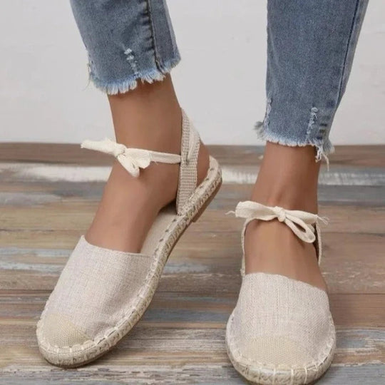 Bauluvio - Espadrilles aus Segeltuch mit Knöchelriemen für Frauen