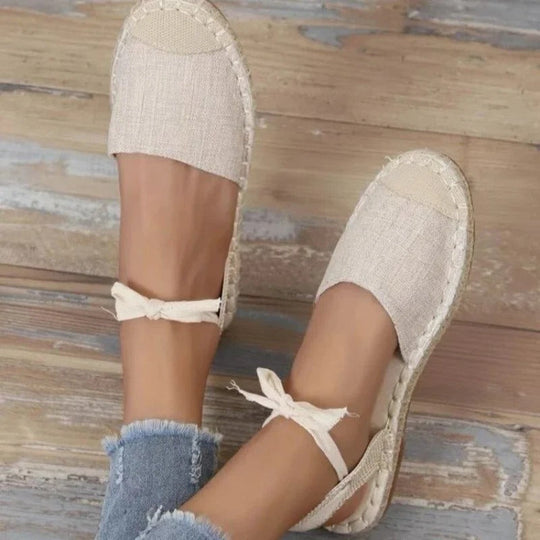 Bauluvio - Espadrilles aus Segeltuch mit Knöchelriemen für Frauen