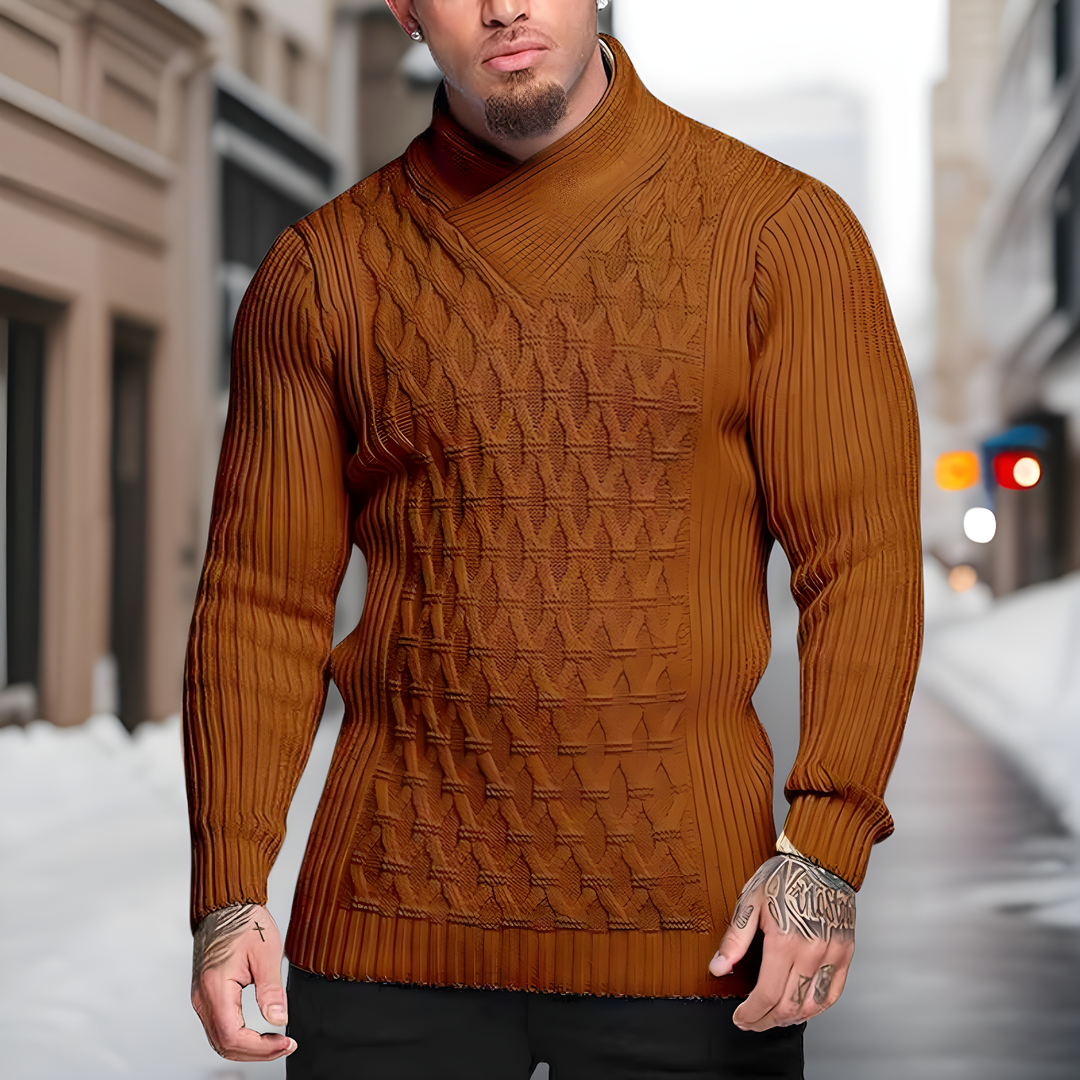 Bauluvio - Stylischer Herren-Rollkragenpullover aus Strick