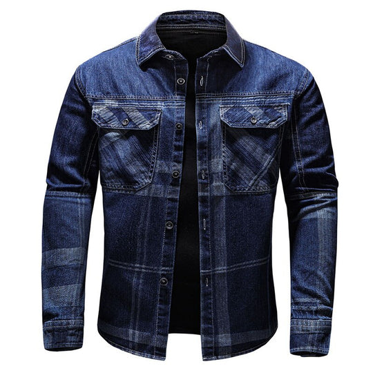 Bauluvio - Vintage-Denim-Hemd für Männer